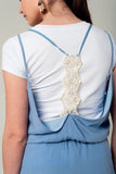 Blue Mini Dress With Back Crochet Detail