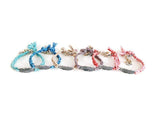Woven and Braided Bracelets With Feather and Suede Leather in 6 Colors.