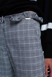 Gray Tartan Pattern Pants