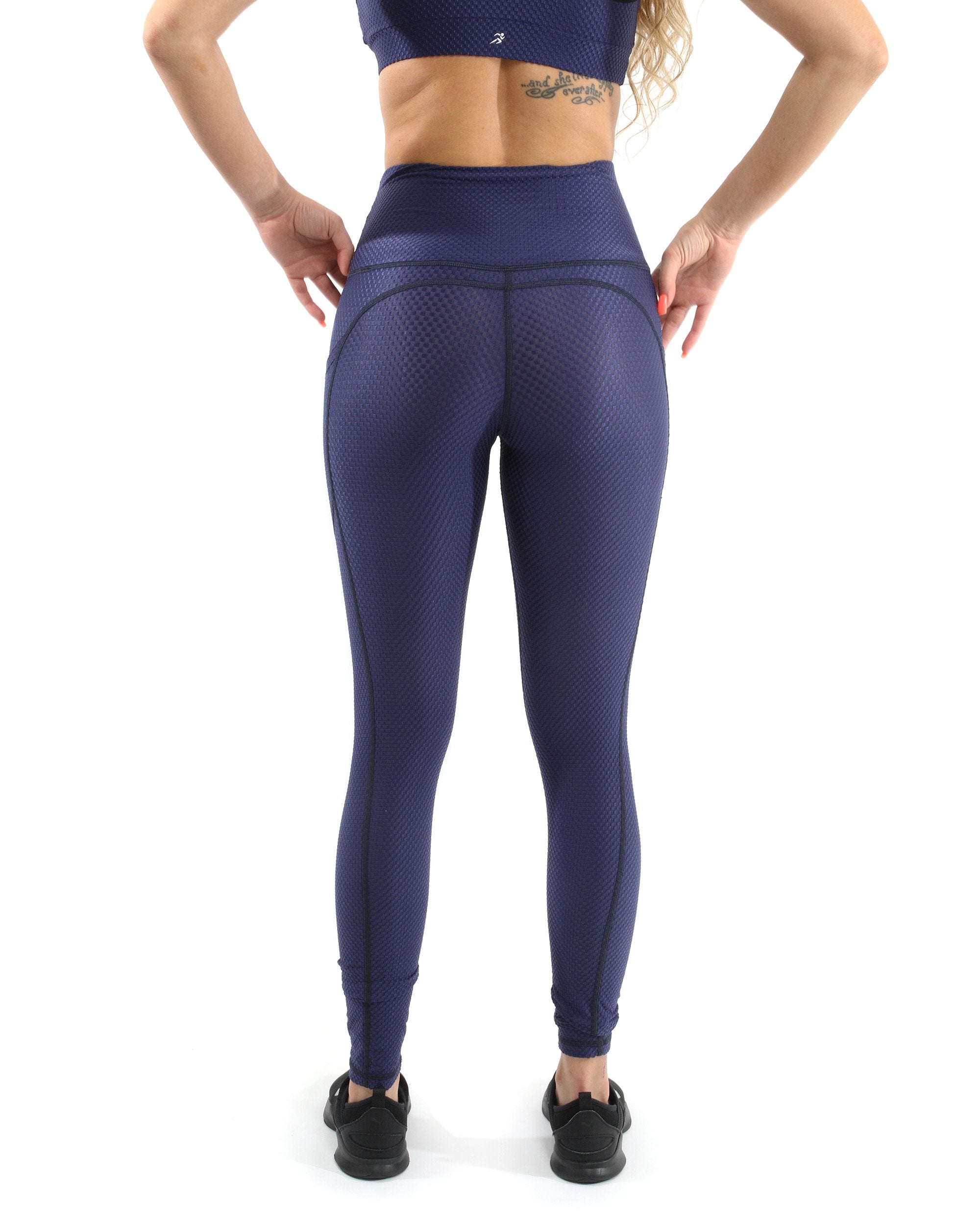 SALE! 50% OFF! Venice Activewear Set - Leggings & Sports Bra - Navy [MADE IN ITALY] - Size Small
