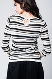 Black Striped Knit Sweater