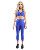 SALE! 50% OFF! Firenze Activewear Set - Leggings & Sports Bra - Blue [MADE IN ITALY] - Size Small