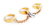 Triplet Rings With Gold Chains