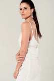 White Mini Dress With Back Crochet Detail