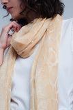 Yellow Scarf With Leopard Print