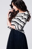 Black Striped Knit Sweater