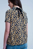 Shirt With Yellow Flowers Print