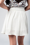 Aztec White Mini Skirt