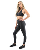 SALE! 50% OFF! Genova Activewear Set - Leggings & Sports Bra - Black [MADE IN ITALY] - Size Small