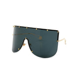 Elaiza Oversized Sunglasses - Gold Gray