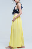 Yellow Maxi Skirt With Pockets