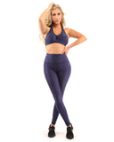 SALE! 50% OFF! Venice Activewear Set - Leggings & Sports Bra - Navy [MADE IN ITALY] - Size Small