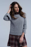 Gray Shiny Sweater