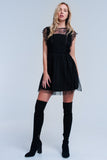 Black Midi Dress With Lace