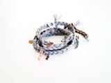 Dust Wraparound Bracelet in Deerskin Leather With Charms