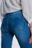 Reversible Wrinkled Denim Skinny Jeans