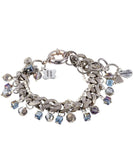 Silver-Plated Link Bracelet With Crystal Detailing.