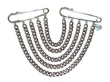 Silver Brooch With Chains