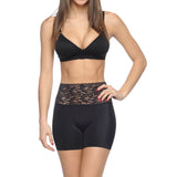 Boy Short Slimmer With Lace Waist Band Black