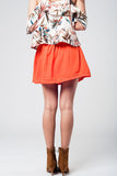 Aztec Orange Mini Skirt